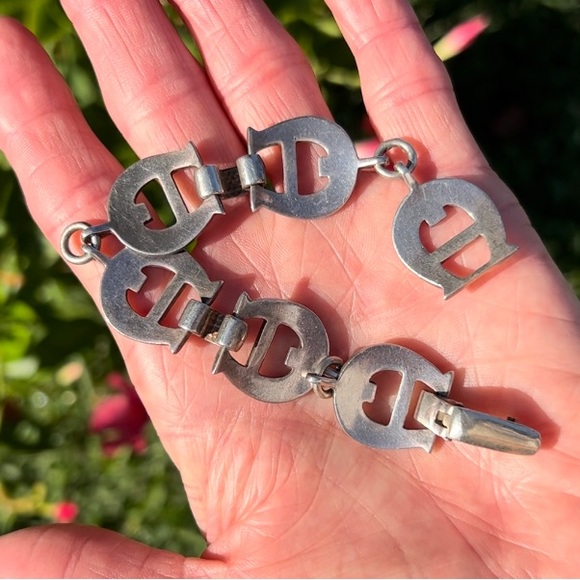 70’s Sterling Silver Italian Milor link cuff . - Picture 2 of 4